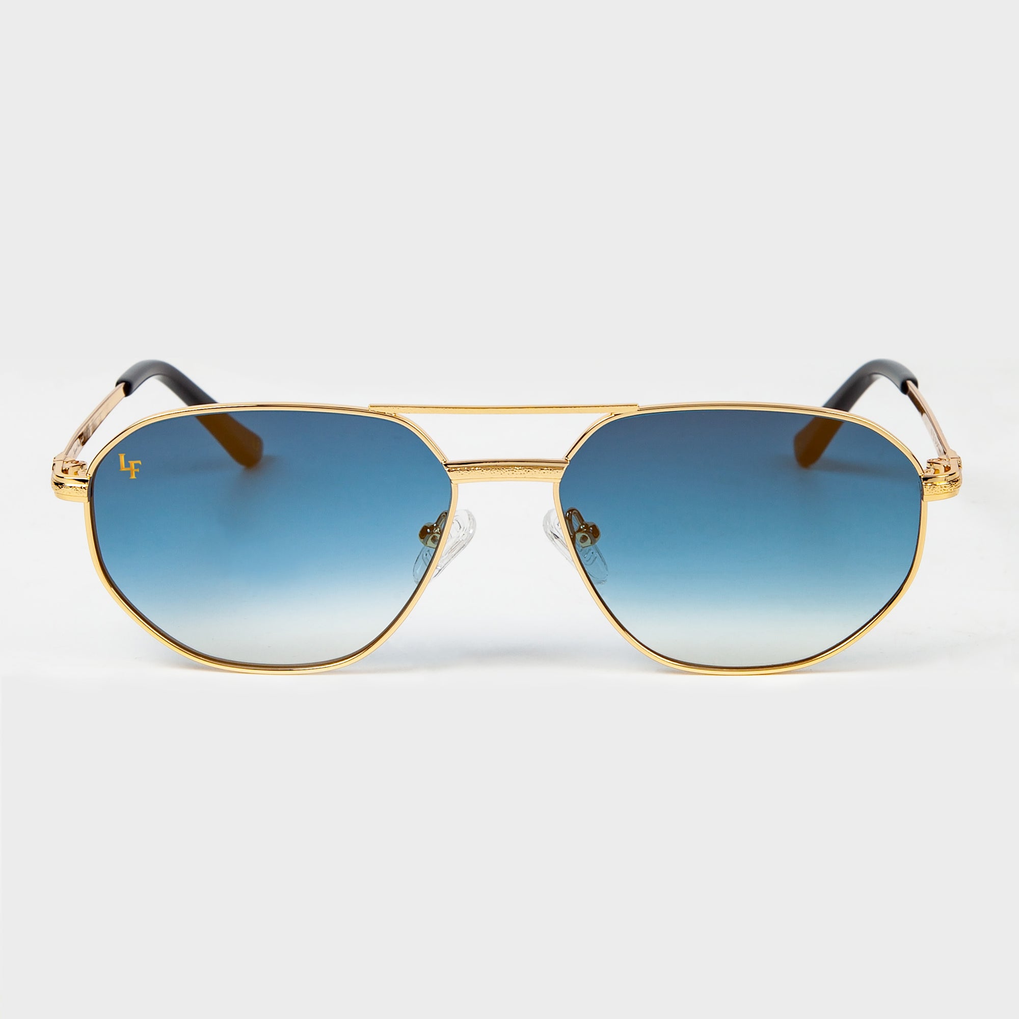 LF Jet- Blue Fade Lens / Gold Flash