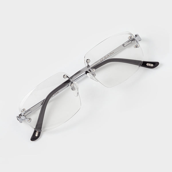 LF Rimless Class VI (grotere lens) - Zilverkleurige heldere lens