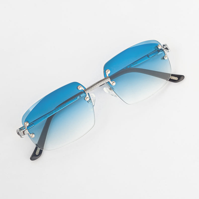 LF Rimless Class VI (Larger Lens) - Light Blue Fade