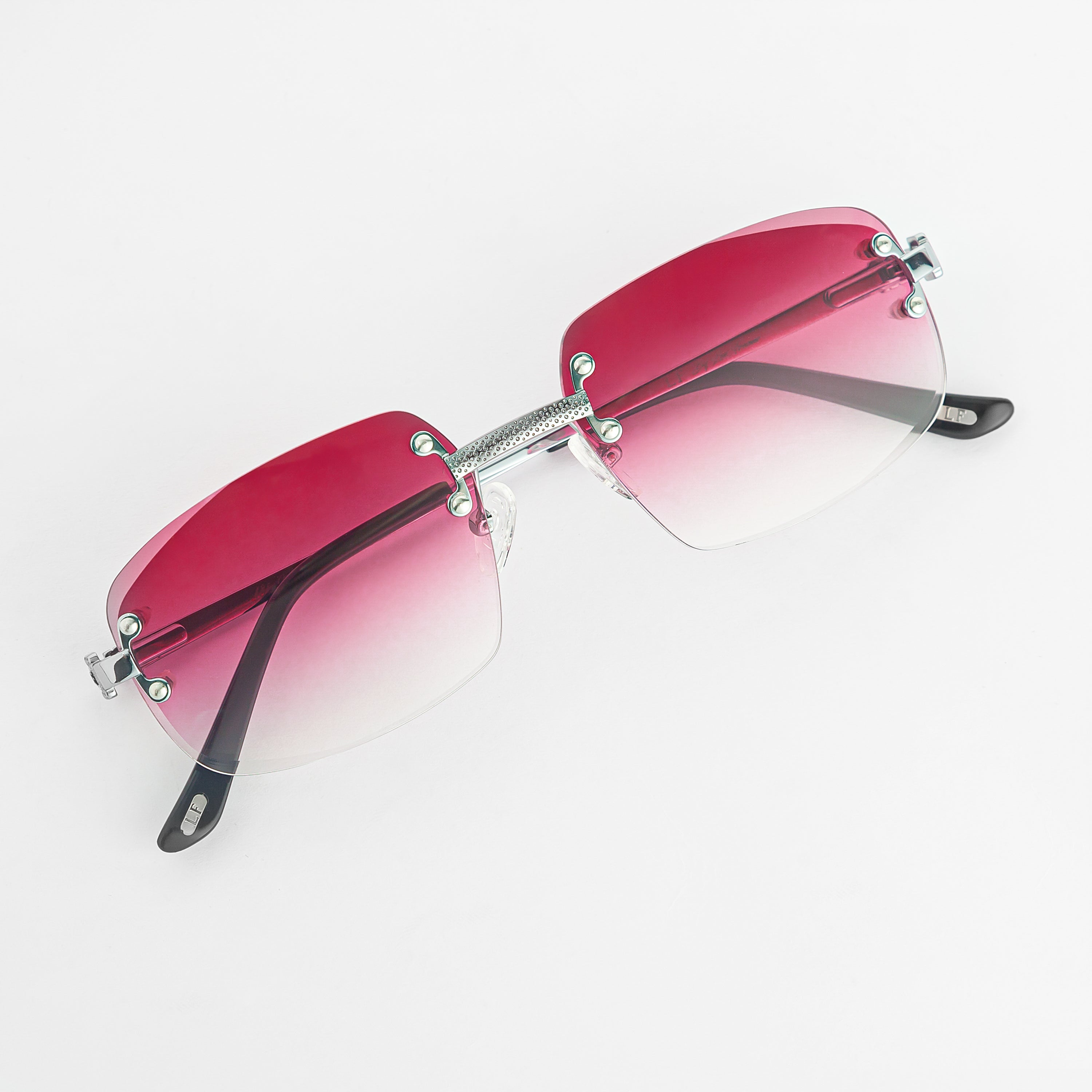 LF Rimless Class V (Larger Lens) - Red Fade – Lux Frames