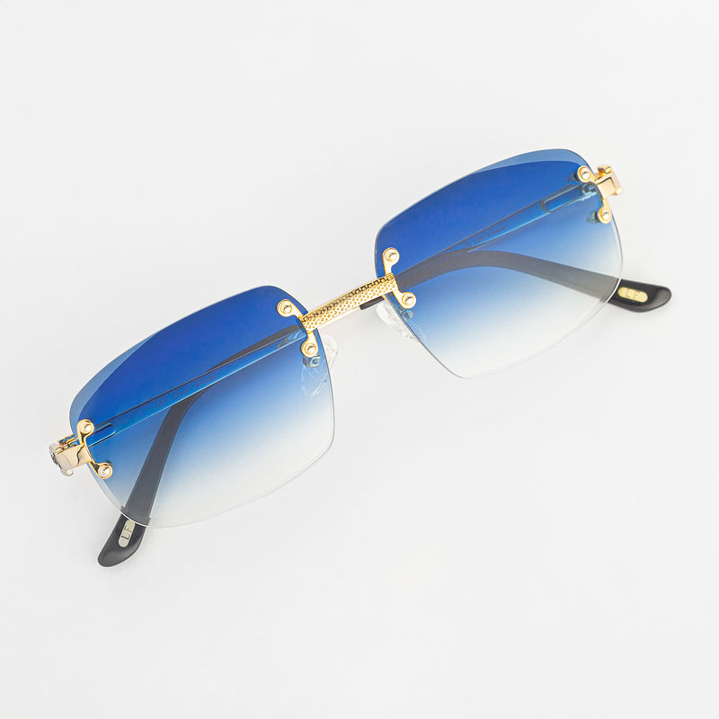 LF Rimless Class VI (Larger Lens) - Blue Fade