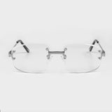 LF Rimless Class VI (Larger Lens) - Silver Clear Lens