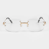 LF Rimless Class VI (Larger Lens) - Gold Clear Lens