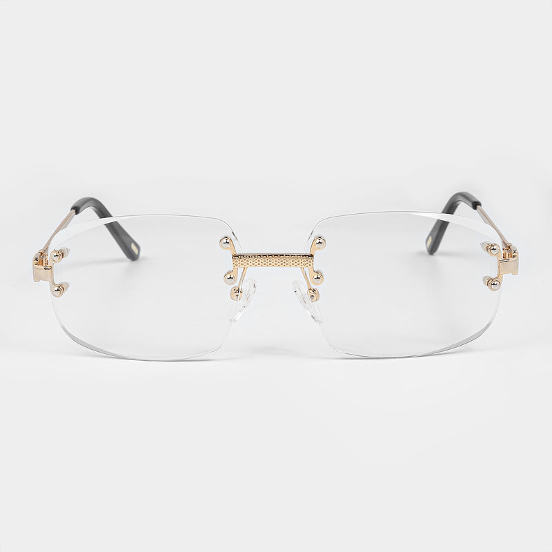 LF Rimless Class VI (Larger Lens) - Gold Clear Lens