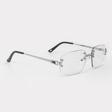 LF Rimless Class VI (grotere lens) - Zilverkleurige heldere lens