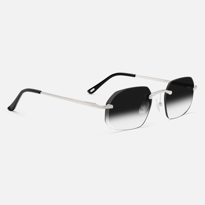 Silver Rimless Class VII - Black Fade