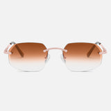 Rose Gold Rimless Class VII - Brown Fade