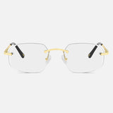 Gold Rimless Class VII - Clear Lens