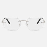 Silver Rimless Class VII - Clear Lens