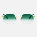 Gold Rimless Class VII - Green Fade