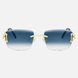 Gold Rimless Class IX - Blue Fade