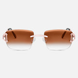 Rose Gold Rimless Class IX - Brown Fade