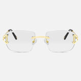 Gold Rimless Class IX - Clear Lens