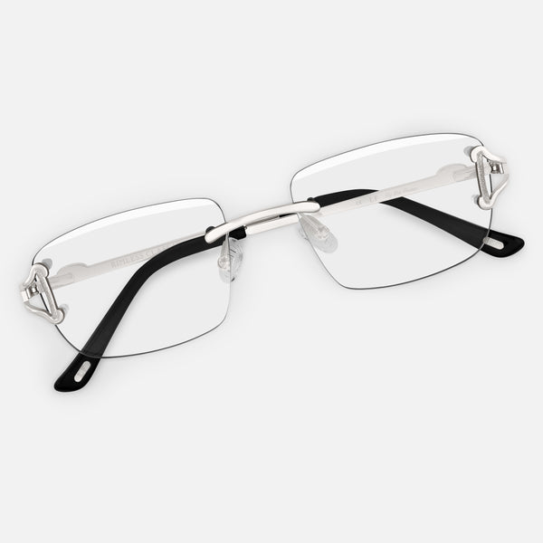 Silver Rimless Class IX - Clear Lens