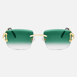 Gold Rimless Class IX - Green Fade