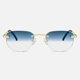 Gold Rimless Class I - Blue Fade