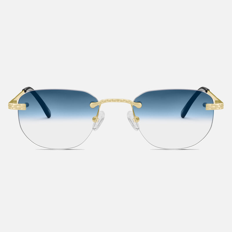 Gold Rimless Class I - Blue Fade