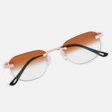 Rose Gold - Rimless Class I - Brown Fade