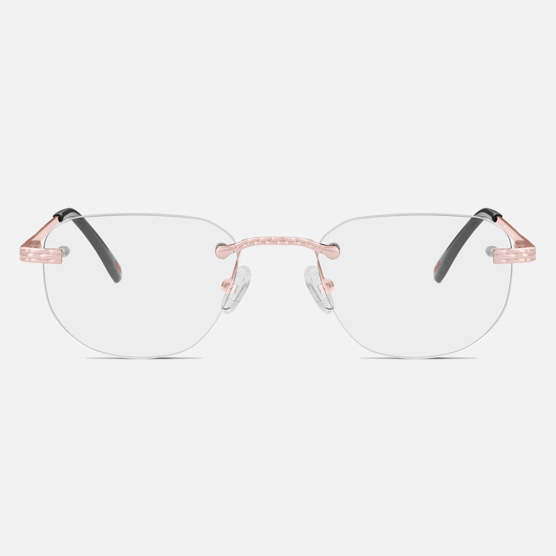 Rose Gold Rimless Class I - Clear Lens