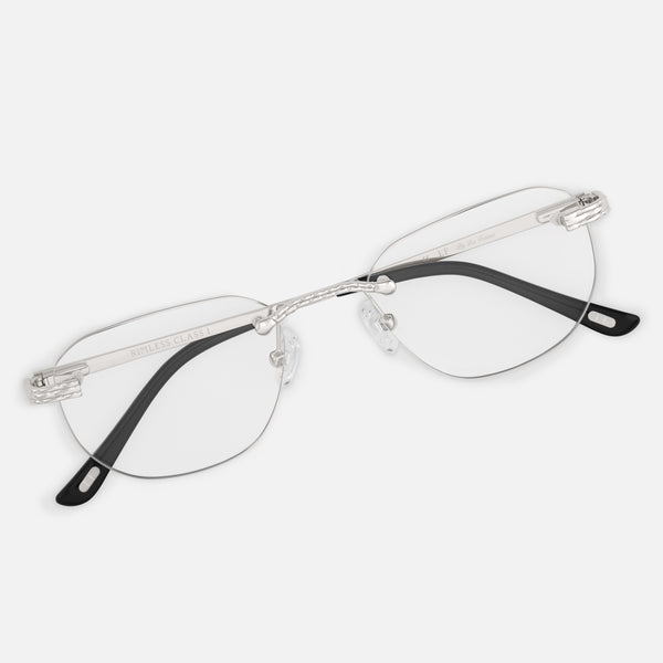 Silver Rimless Class I - Clear Lens