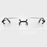 LF Black & Matte Black Two Tone Rimless Class - Clear Lens