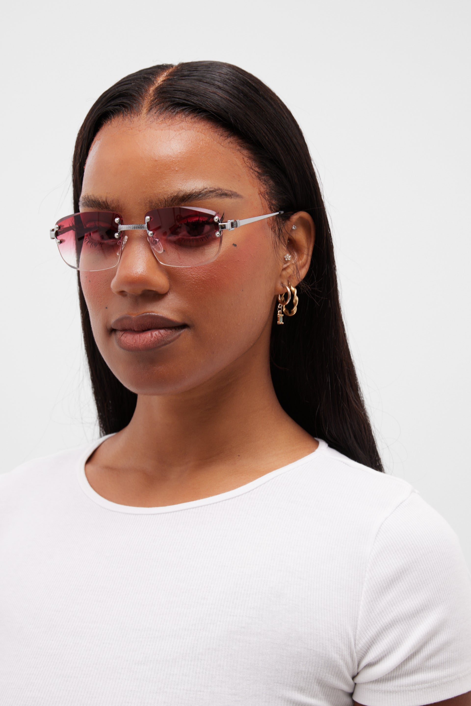 LF Rimless Class V - Red Fade – Lux Frames