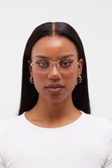 LF Rimless Class VI (grotere lens) - Gouden heldere lens