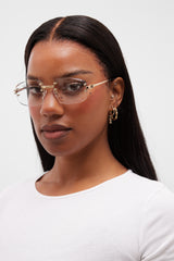 LF Rimless Class VI (Larger Lens) - Gold Clear Lens