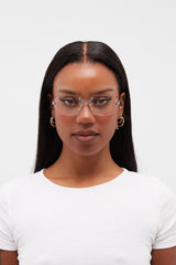 LF Rimless Class VI (Larger Lens) - Silver Clear Lens