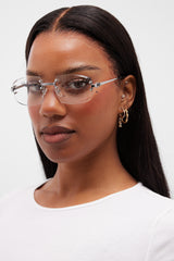 LF Rimless Class VI (grotere lens) - Zilverkleurige heldere lens