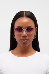 LF Rimless Class VI (Larger Lens) - Purple Fade