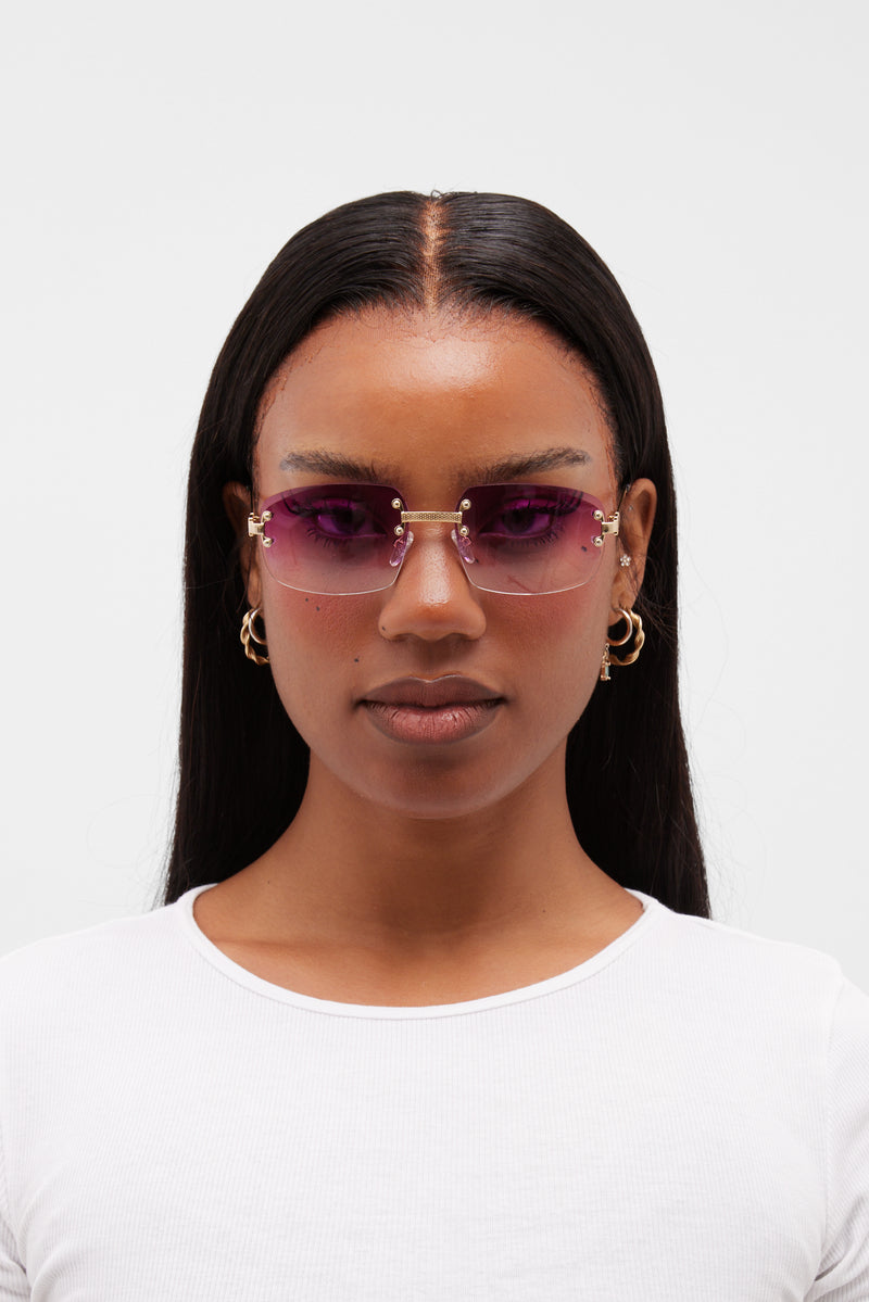 LF Rimless Class VI (grotere lens) - Purple Fade