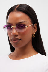 LF Rimless Class VI (Larger Lens) - Purple Fade