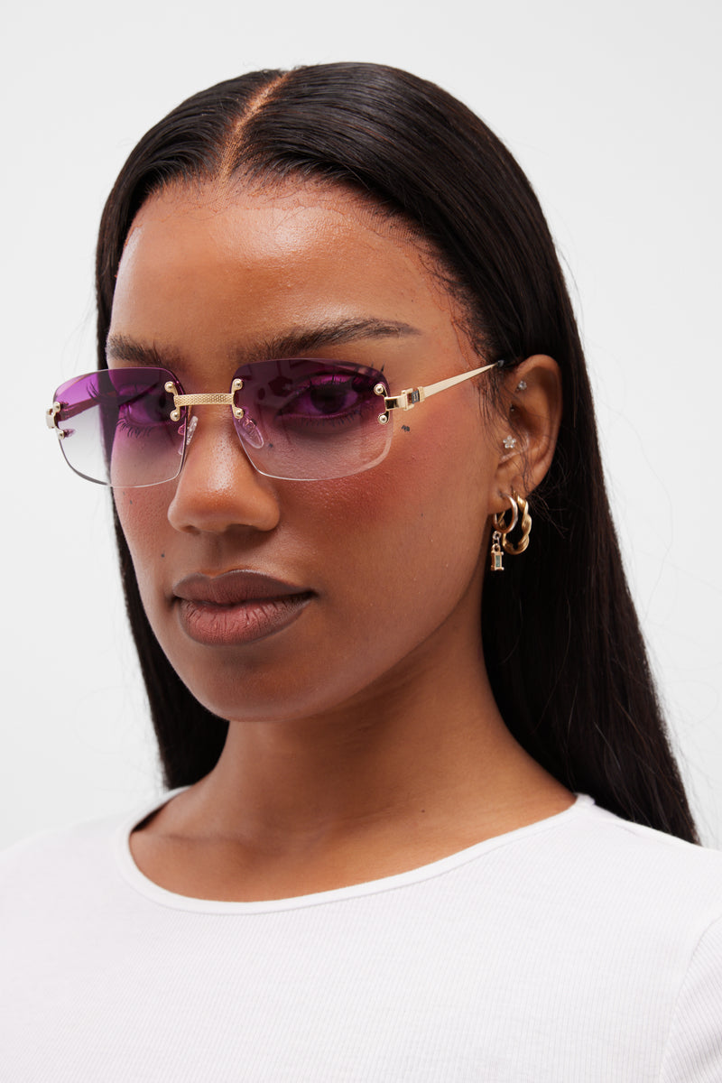 LF Rimless Class VI (grotere lens) - Purple Fade