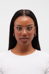 LF Half Rim X - Gold Clear Lens