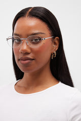 LF Half Rim X - Lentes claires en argent