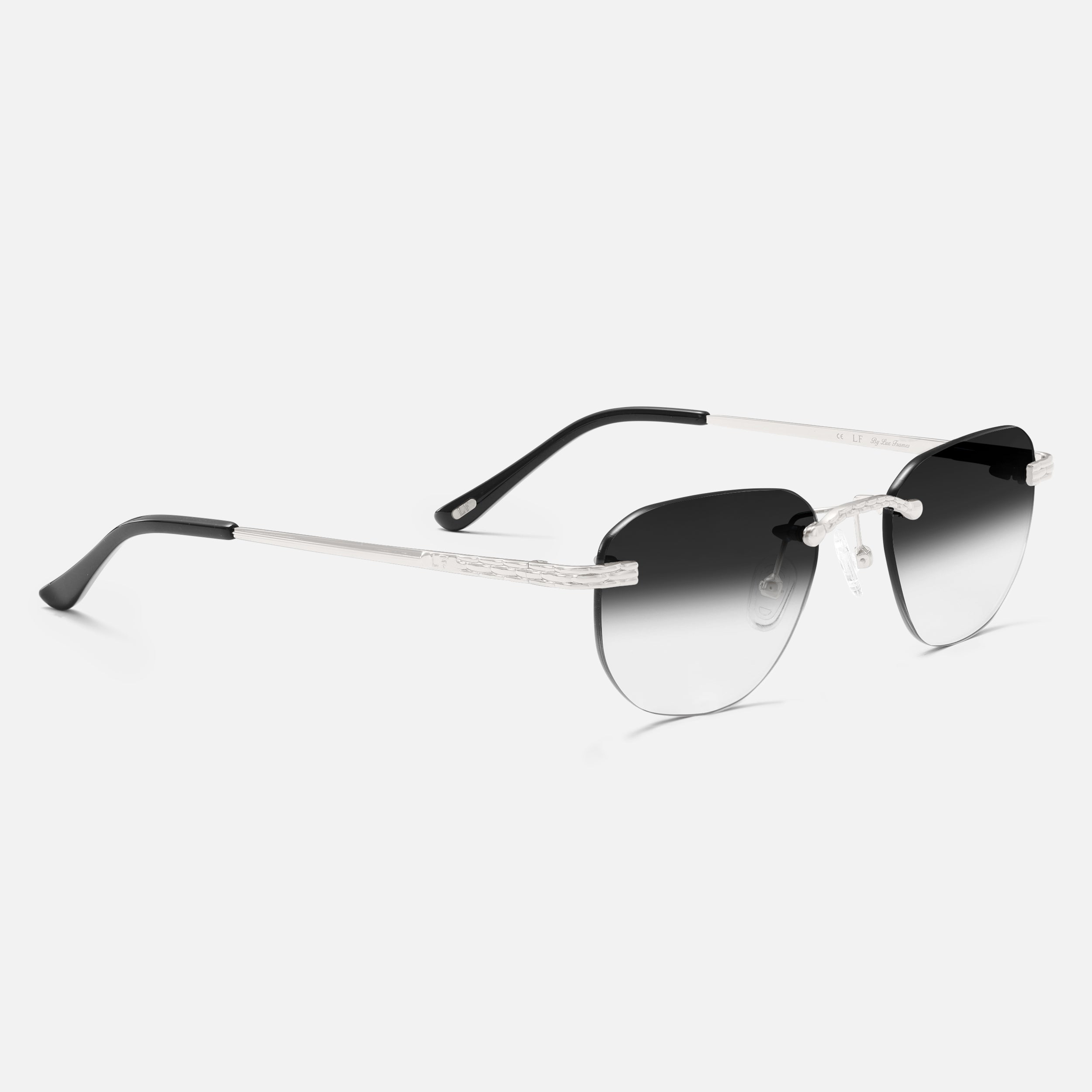 Silver Rimless Class I - Black Fade – Lux Frames