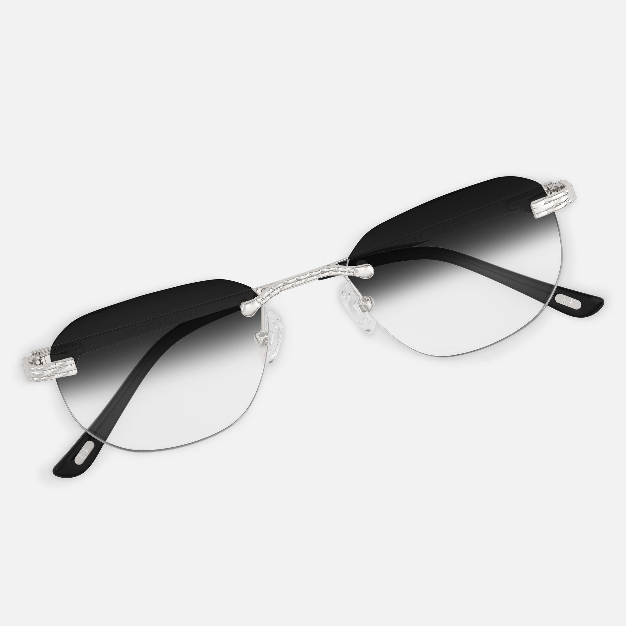 Silver Rimless Sunglasses, Rimless Sunglasses Mens, Class I Top