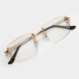 LF Gold Two Tone Rimless Class - Clear Lens