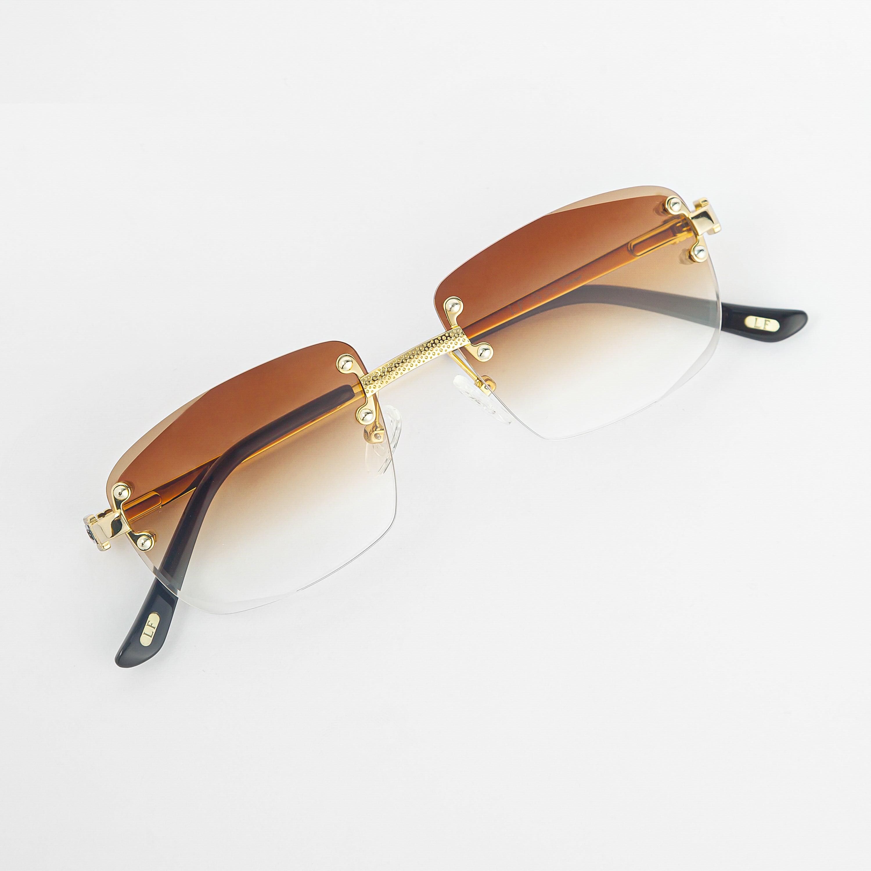 LF Rimless Class V - Brown Fade (PRESCRIPTION AVAILABLE) – Lux Frames