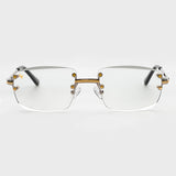 LF Gold Two Tone Rimless Class - Clear Lens